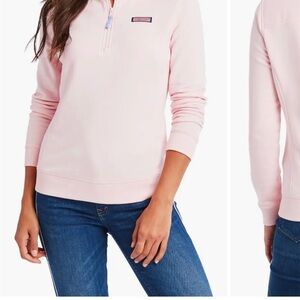 NWT - Vineyard Vines Shep Quarter-Zip Knit Shirt - Small - Flamingo